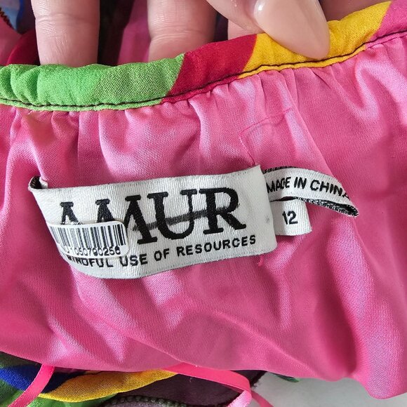 Amur Sevyn Halter Mini Dress Colorful Flowy Party Women's 12 - Picture 6 of 12